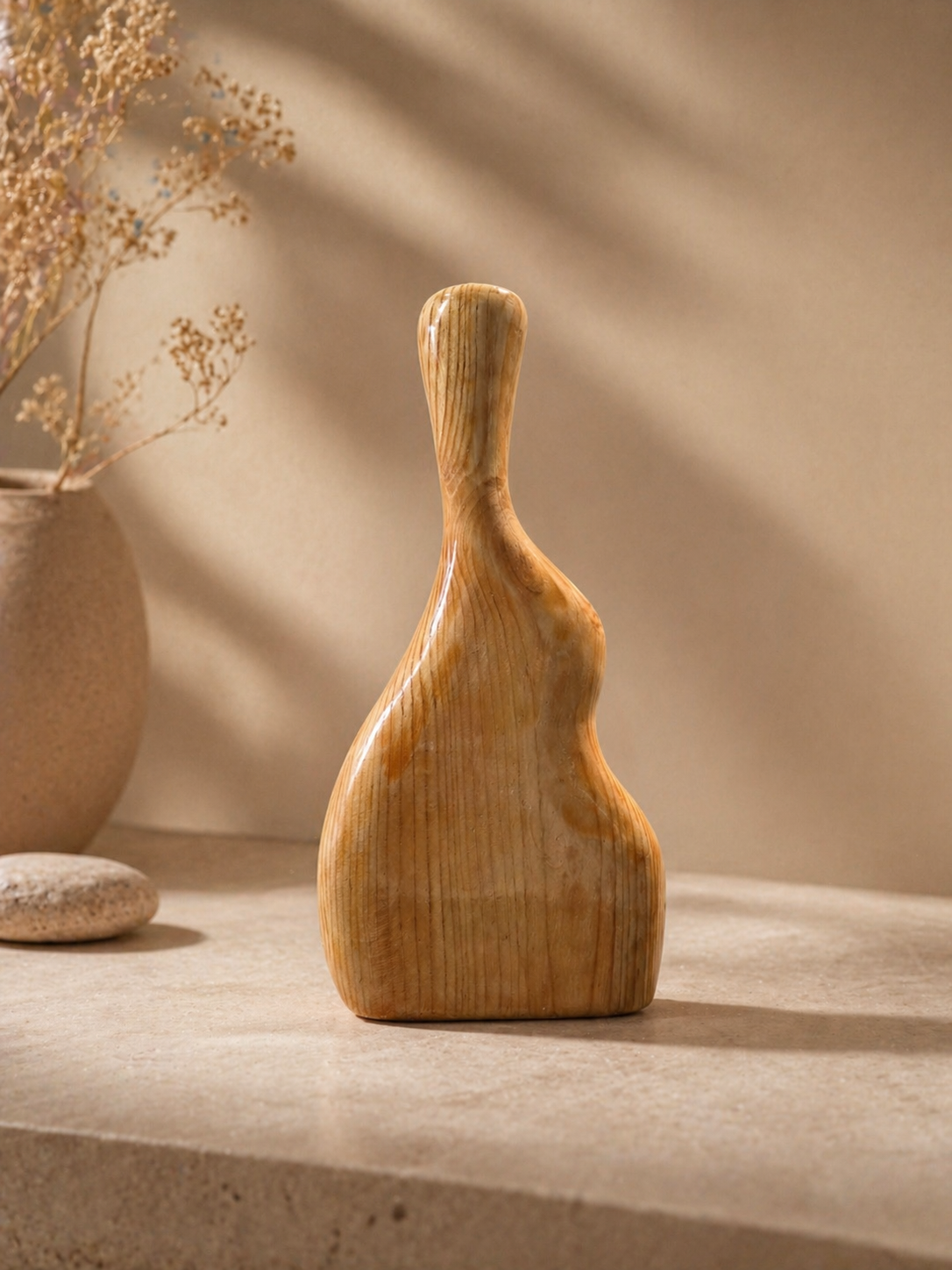 Aster Vale Pine Wooden Flower Vase in pine wood by UDSS Atelier