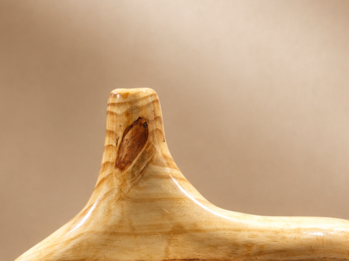 Elio Grove Pine Wooden Flower Vase in pine wood by UDSS Atelier view 1