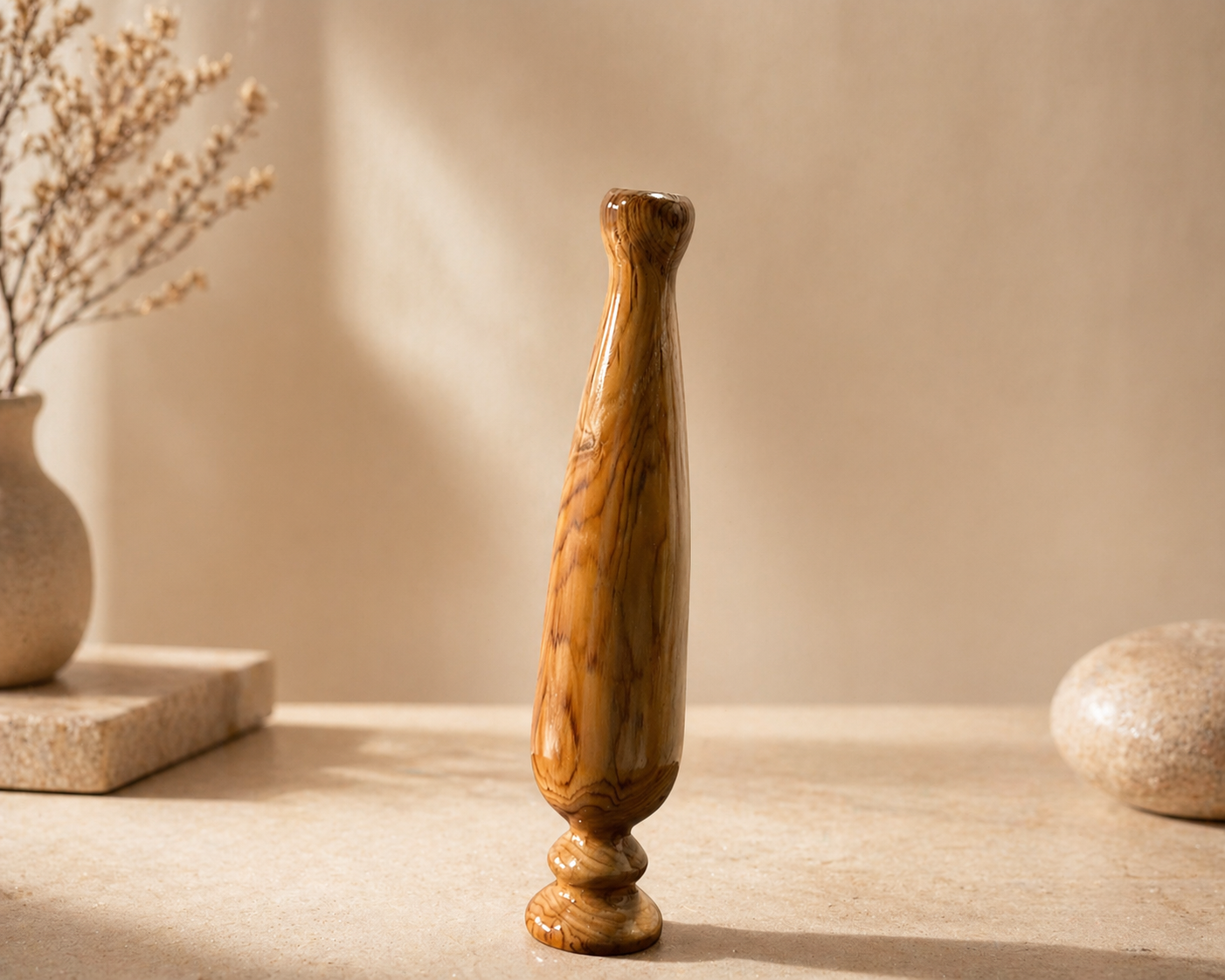Arlen Grove Teak Wooden Flower Vase in teak wood by UDSS Atelier gallery 4