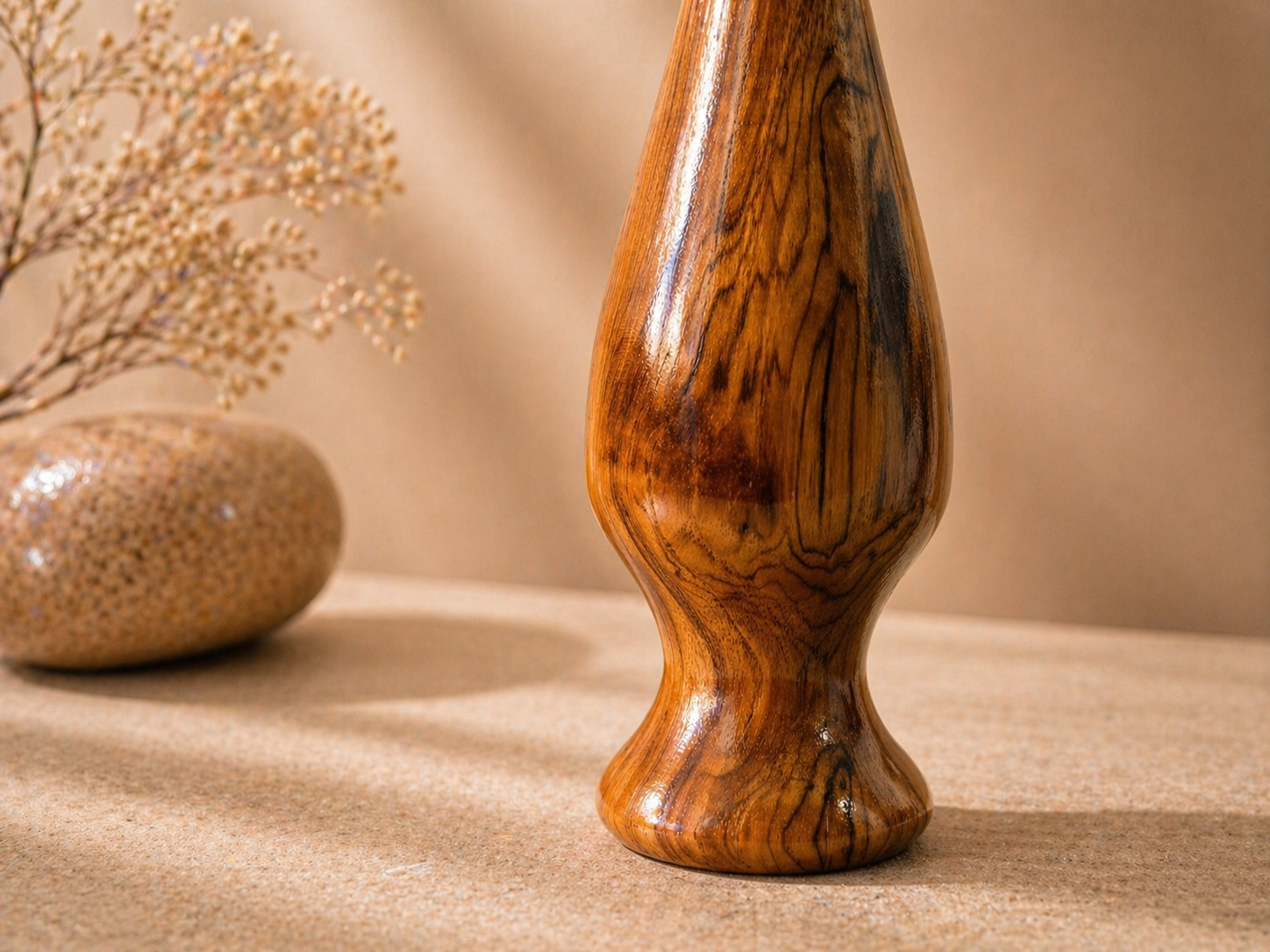 Liora Ridge Teak Wooden Flower Vase in teak wood by UDSS Atelier gallery 3