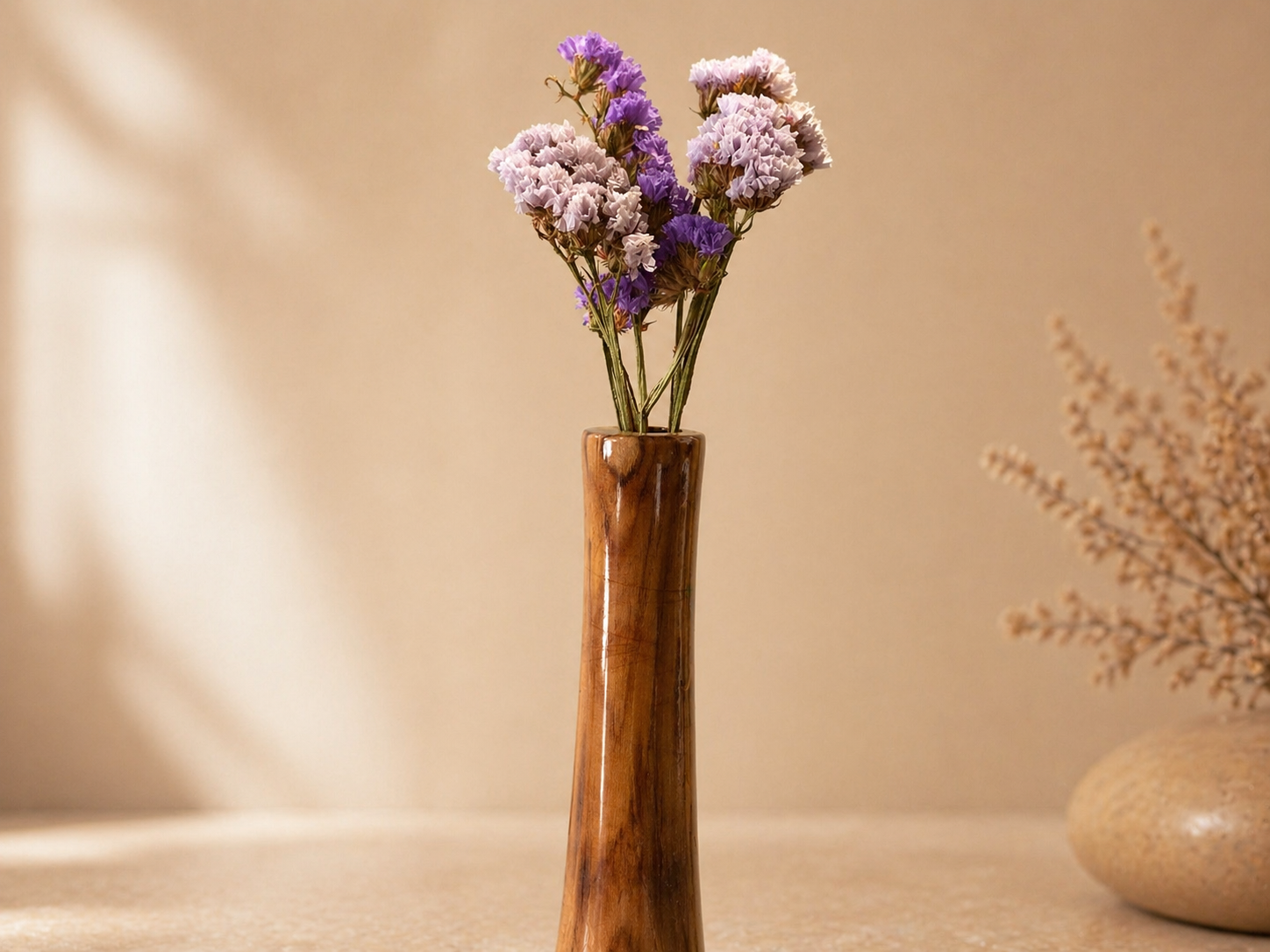 Sylva Crest Teak Wooden Flower Vase in teak wood by UDSS Atelier gallery 3