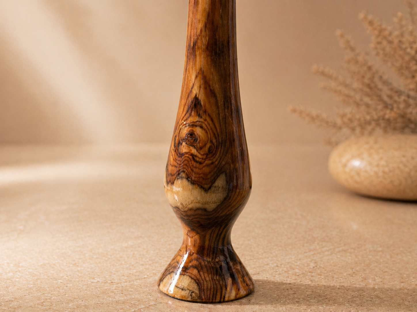 Sylva Crest Teak Wooden Flower Vase in teak wood by UDSS Atelier gallery 4