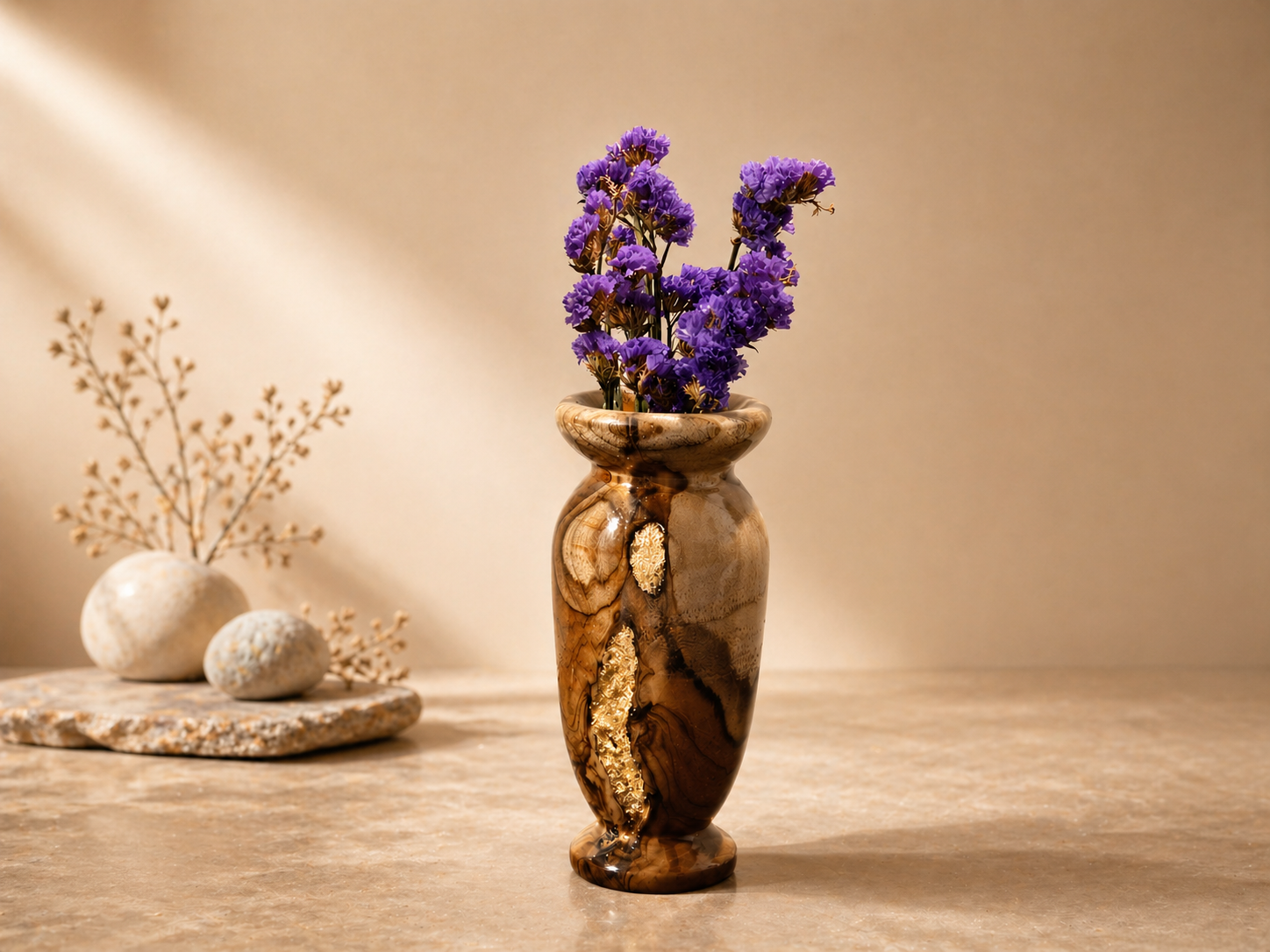 Riven Spire Teak Wooden Flower Vase in teak wood by UDSS Atelier gallery 3
