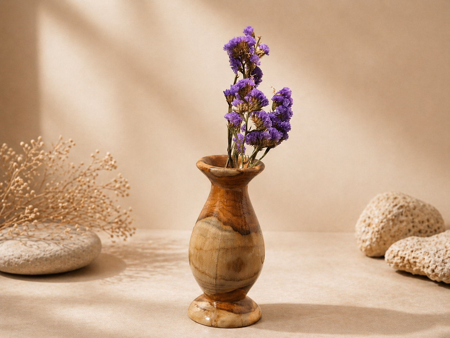 Aeris Nest Teak Wooden Flower Vase in teak wood by UDSS Atelier gallery 2