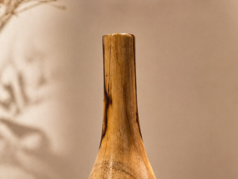 Noemi Arch Teak Wooden Flower Vase in teak wood by UDSS Atelier gallery 3