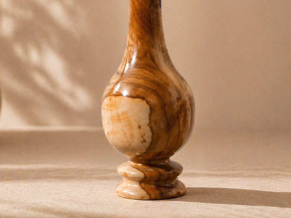 Caligo Crest Teak Wooden Flower Vase in teak wood by UDSS Atelier gallery 3