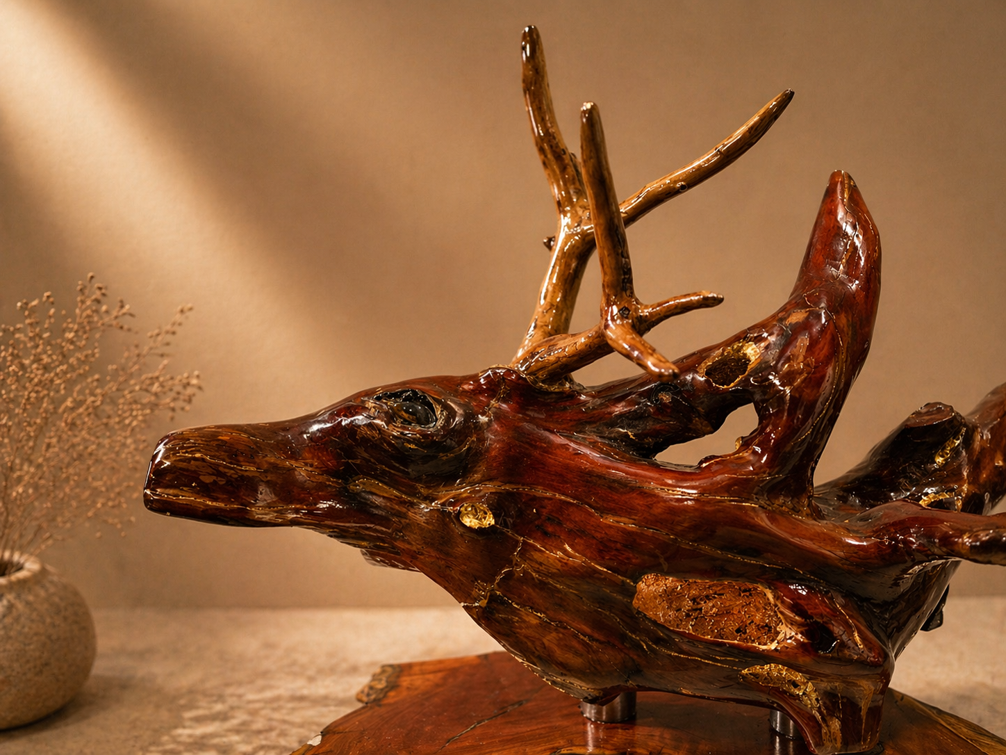 Tide Relic Statement Root Sculpture in live-edge natural wood by UDSS Atelier view 1