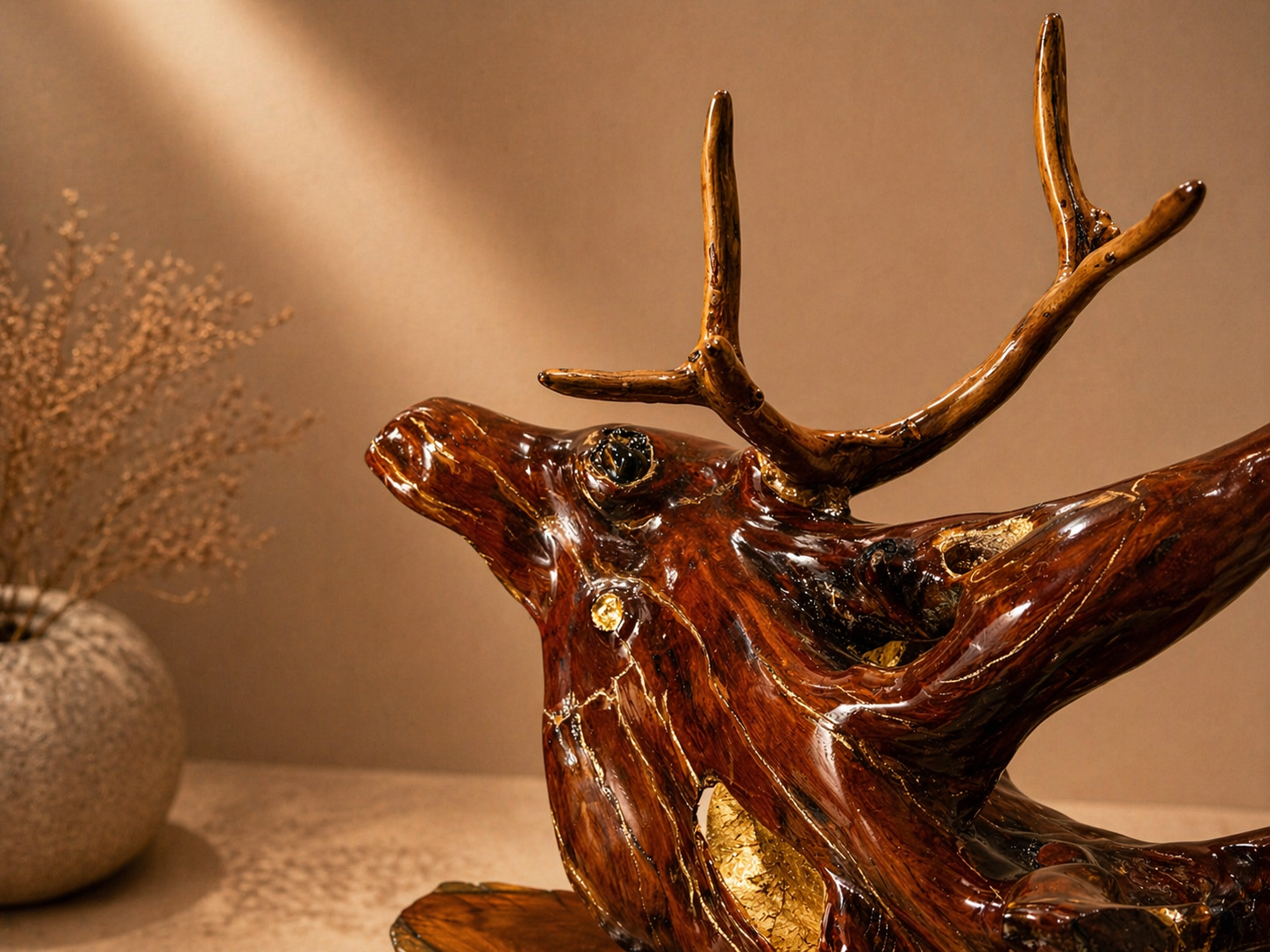 Tide Relic Statement Root Sculpture in live-edge natural wood by UDSS Atelier view 2
