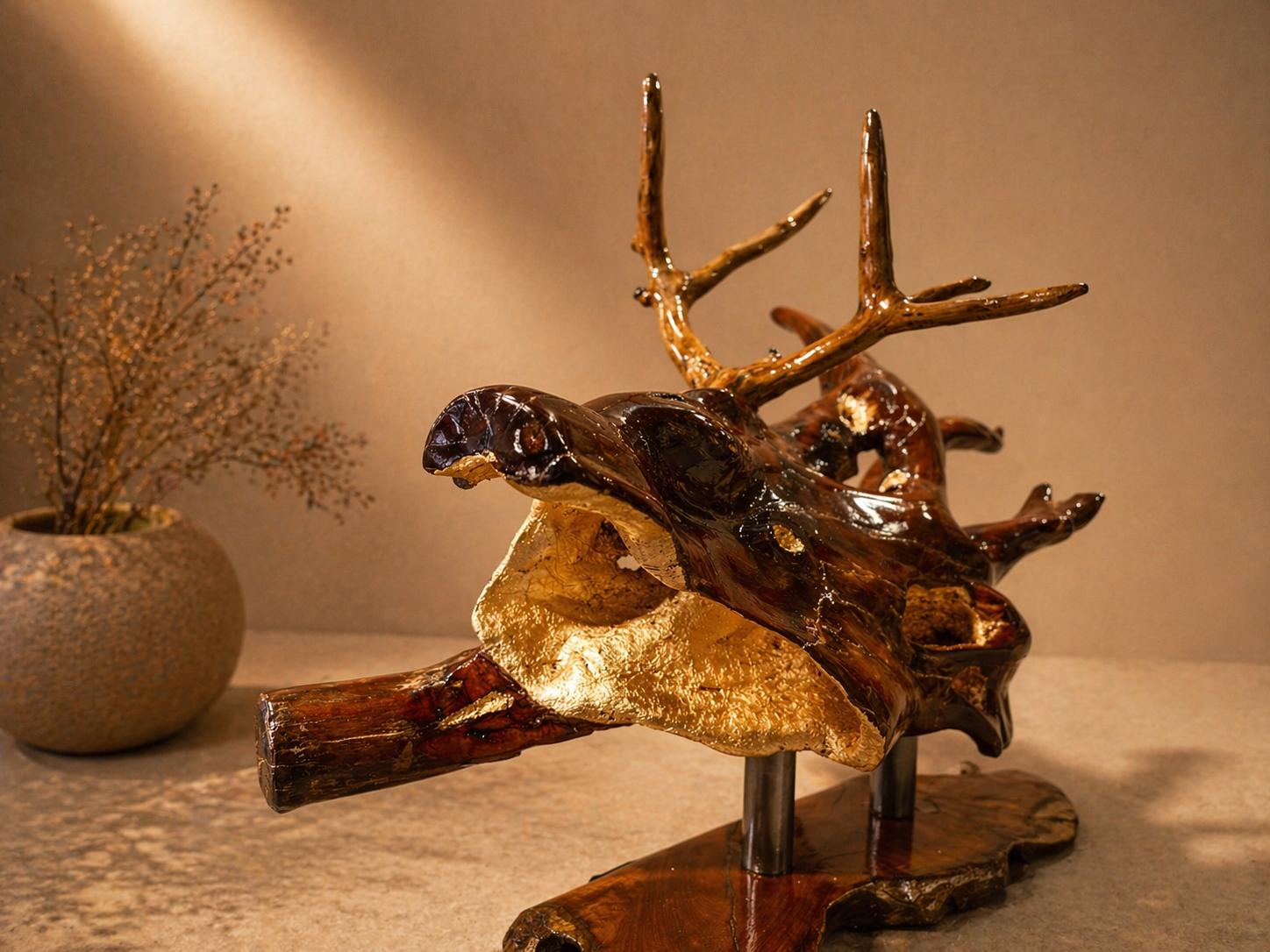 Tide Relic Statement Root Sculpture in live-edge natural wood by UDSS Atelier view 4
